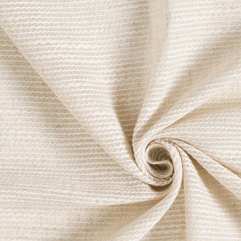 Curtain Fabric Woven Texture 300 cm – light beige,  image number 1
