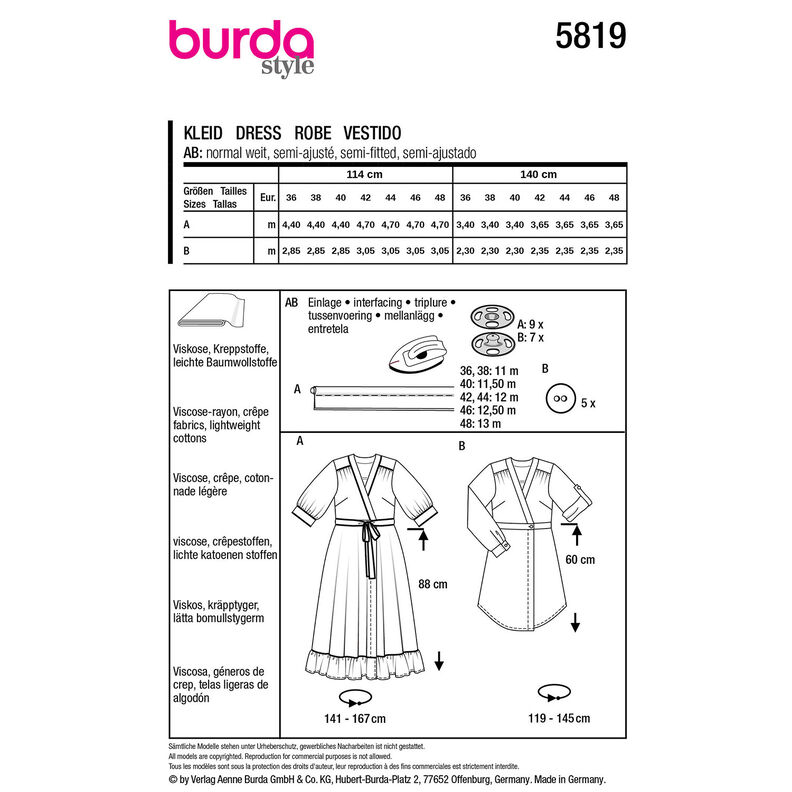 Dress | Burda 5819| 36-48,  image number 9