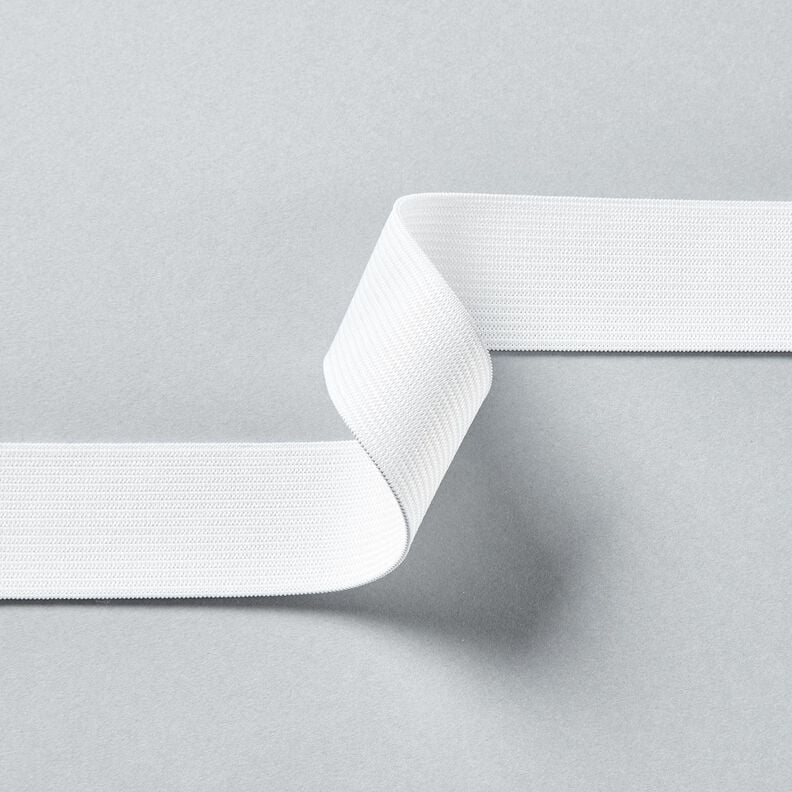 Smooth elastic tape [3 m | 30 mm] – white,  image number 2