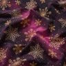 French Terry Snowflakes Milky Way | Glitzerpüppi – aubergine/antique gold,  thumbnail number 2