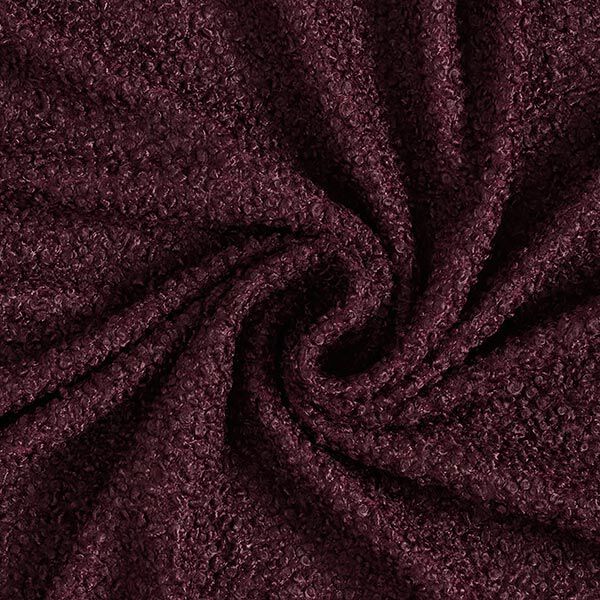Plain Bouclé Knit – merlot,  image number 1