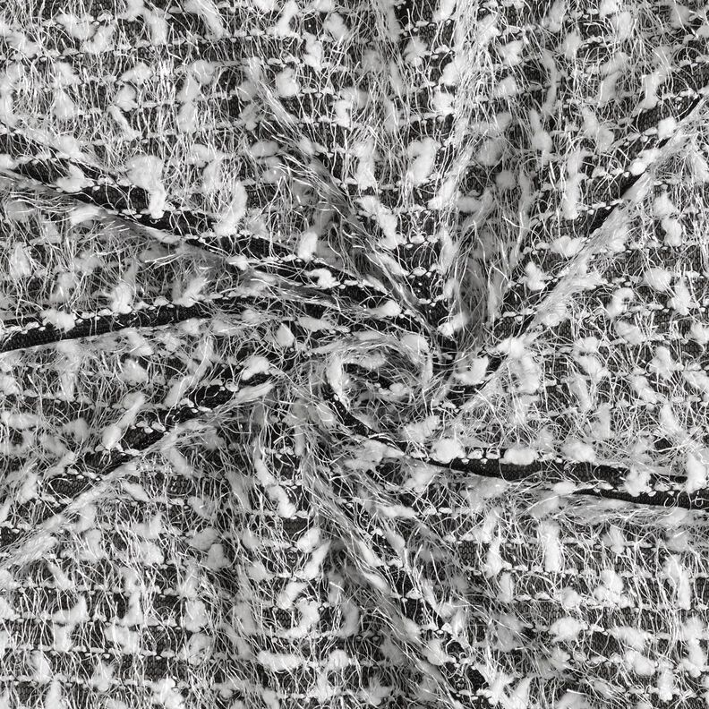 Knitted fabric effect yarn – black/white, image number 5