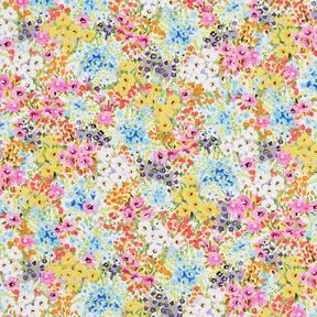 Cotton Poplin colourful flowers – lavender/blue, 