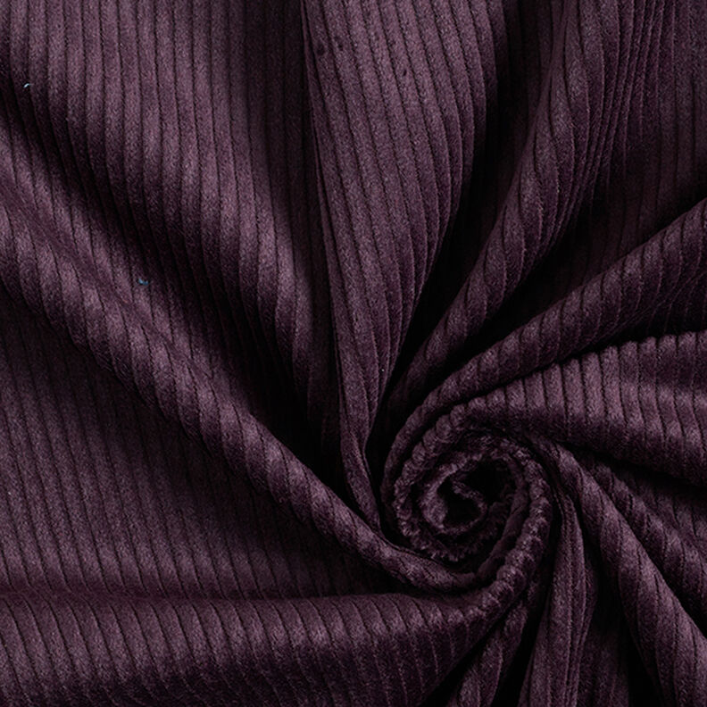 Chunky Corduroy pre-washed Plain – aubergine,  image number 1