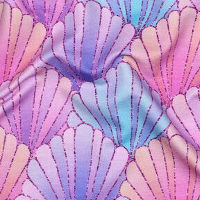 French Terry Shells Digital Print | by Poppy – lavender/blue lilac, 