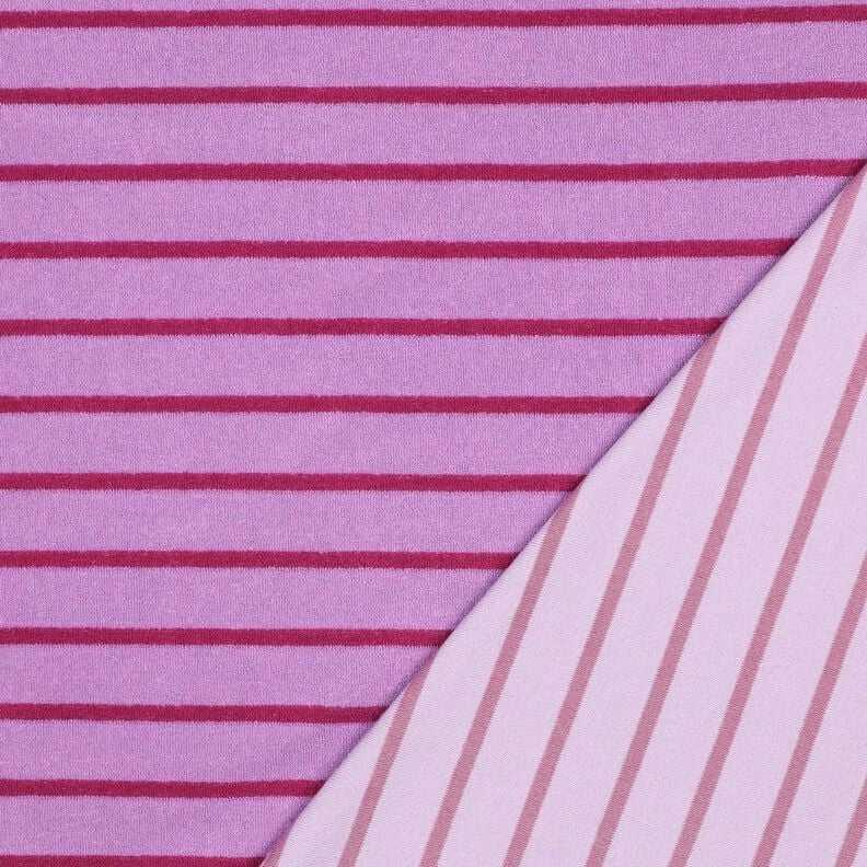 terry cloth jersey Stripes | Poppy Fabrics – pastel violet/purple,  image number 4