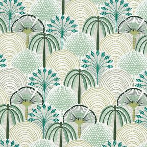 Decor Fabric Cotton Twill abstract palm fans – sage/ivory, 