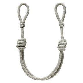 Roll Knot Tiebacks, adjustable length – light grey | Gerster, 