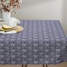 Cotton Cretonne floral mandala – white/midnight blue,  thumbnail number 6