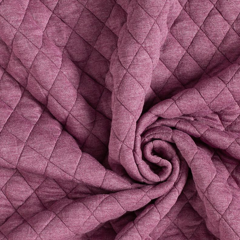 Quilted jersey diamonds – grape, image number 3
