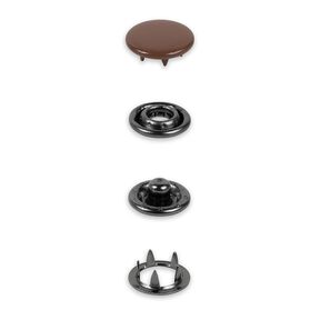 Jersey snap fasteners [12 mm] | Prym – dark brown, 
