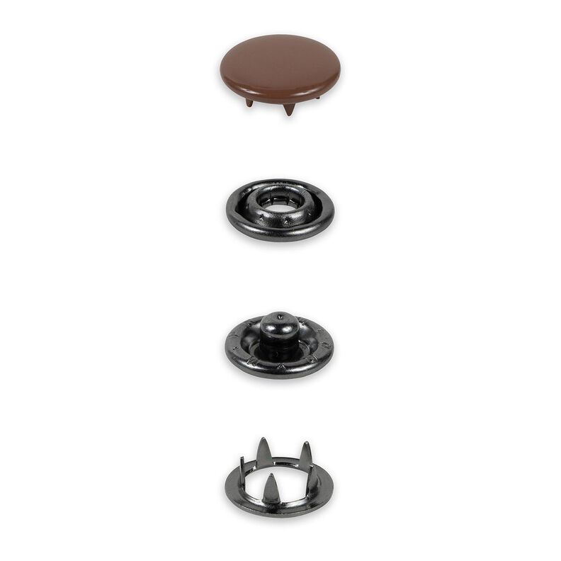 Jersey snap fasteners [12 mm] | Prym – dark brown,  image number 2