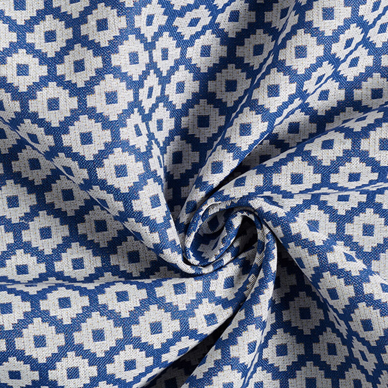 Outdoor fabric jacquard rhombus – blue,  image number 3