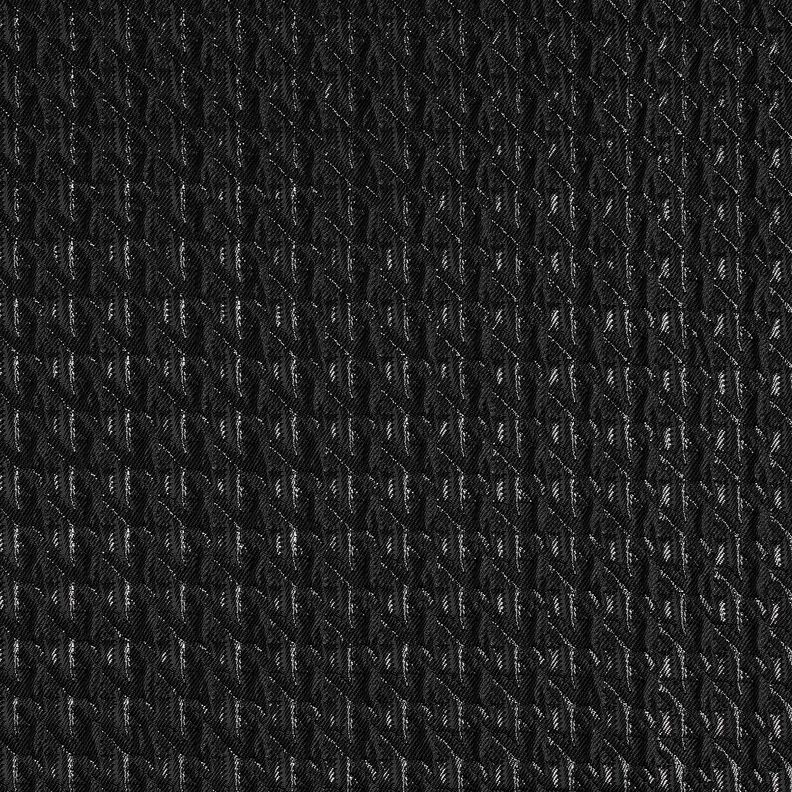 Cloqué Glitter houndstooth – black, image number 1