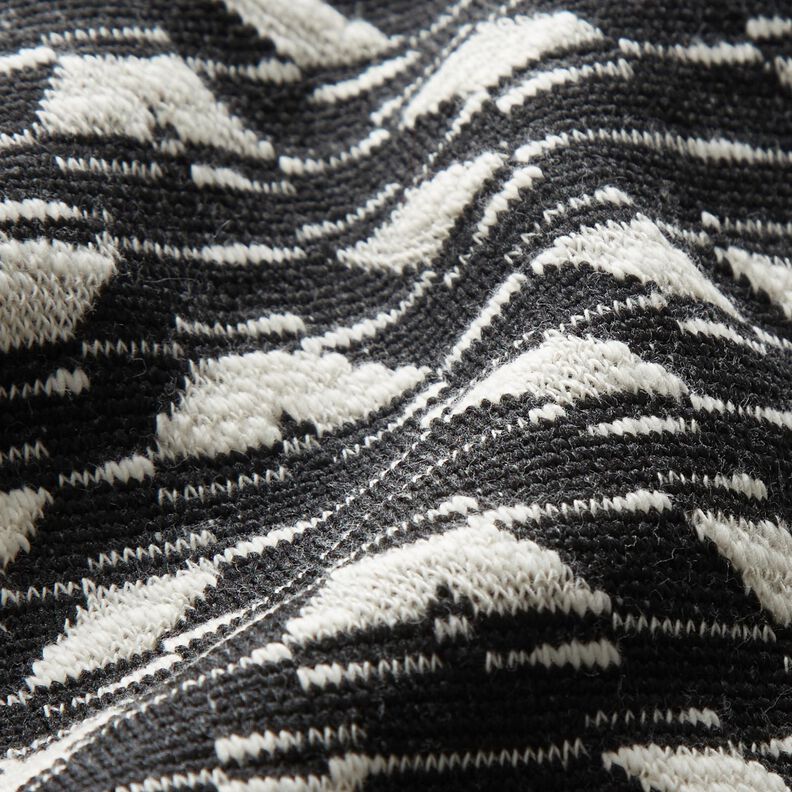 jacquard knit geometric pattern – black/white,  image number 3