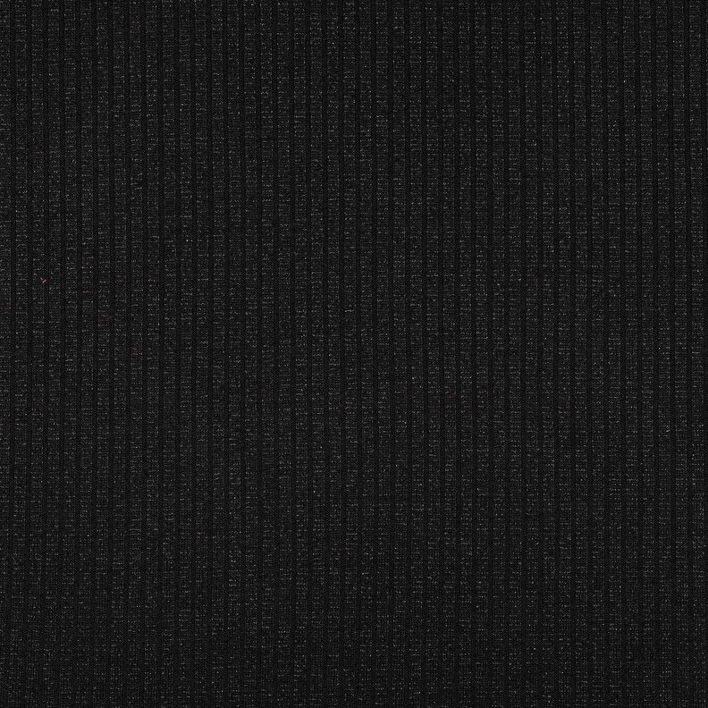 Ribbed Knit Lurex – black, image number 4