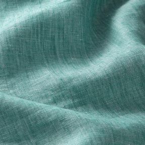 Mottled pure linen – aqua blue, 