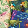 Decor Fabric Half Panama colorful underwater world – navy blue/turquoise,  thumbnail number 5