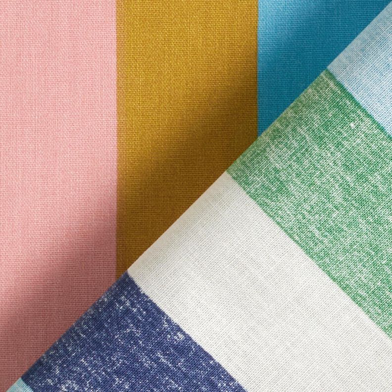 Cotton Poplin Stripes – blue/green,  image number 4