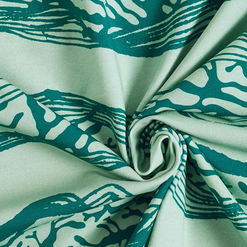GOTS Cotton jersey Waves | Tula – pastel green,  image number 3