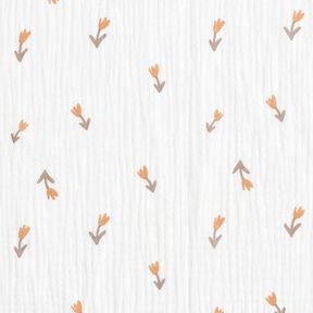 Double Gauze/Muslin Little flowers – ivory, 