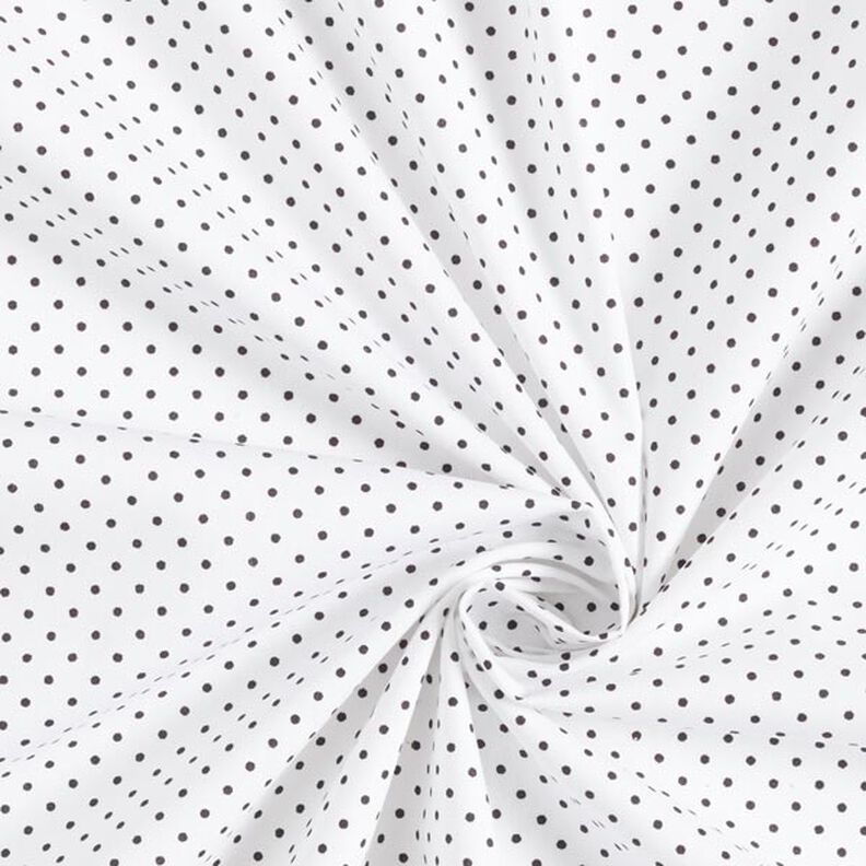 Cotton Poplin Little Dots – white/black,  image number 5