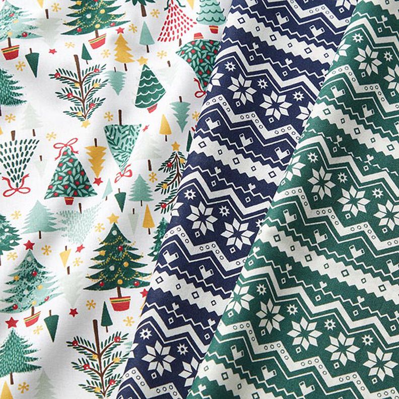 Cotton Poplin Norwegian pattern – fir green,  image number 5