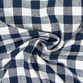 Cotton Vichy check 1 cm – blue-black/white, 