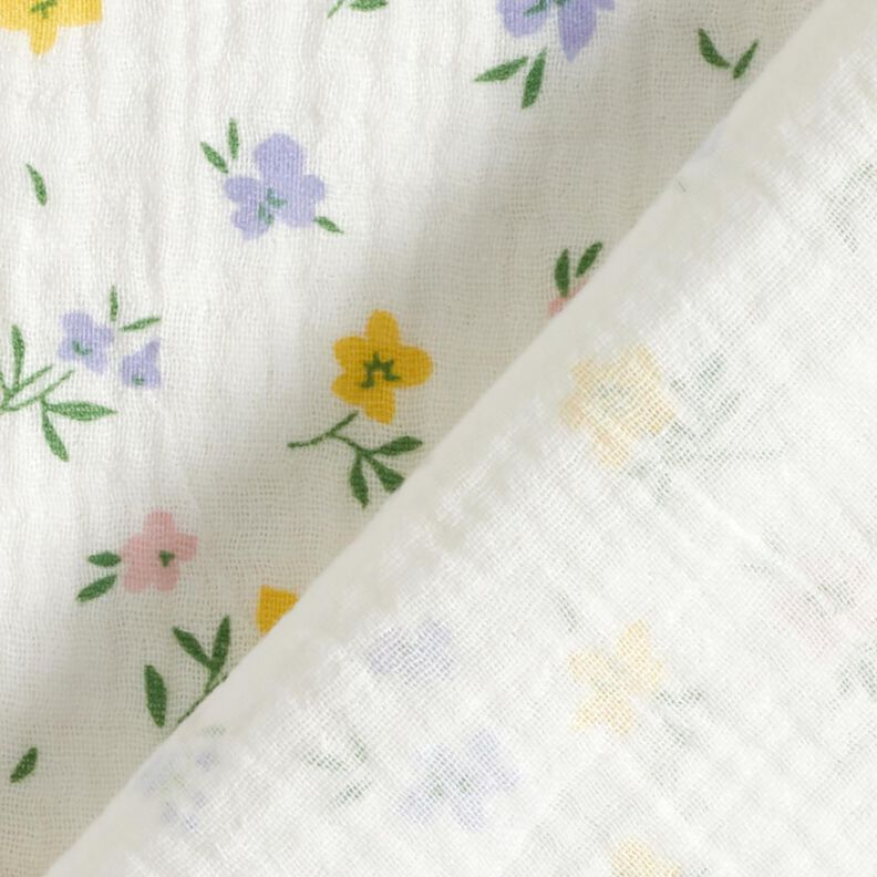 Double Gauze/Muslin little flowers | Poppy Fabrics – ivory,  image number 4