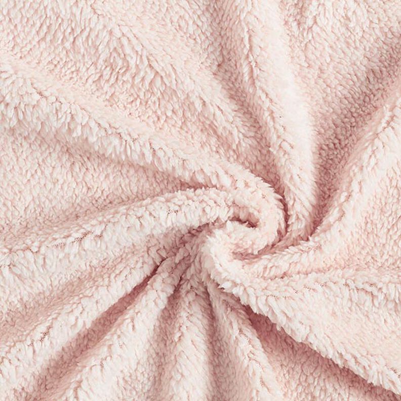 Faux Fur Teddy Fabric – light pink,  image number 1