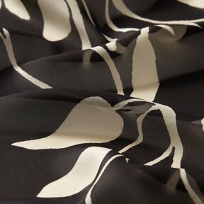 Chiffon flowers recycled – black/light beige, 