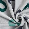 Cosy Fleece big hearts – silver grey/dark green,  thumbnail number 4