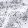 Double Gauze/Muslin painted flower meadow – white/black,  thumbnail number 2