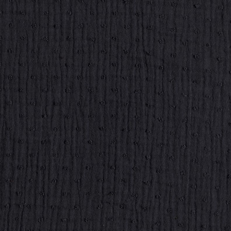 Double Gauze/Muslin dobby – black,  image number 1