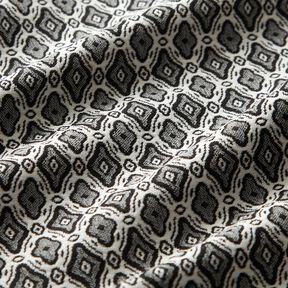 Stretch Jacquard Viscose Blend Sophisticated diamonds – offwhite/grey, 