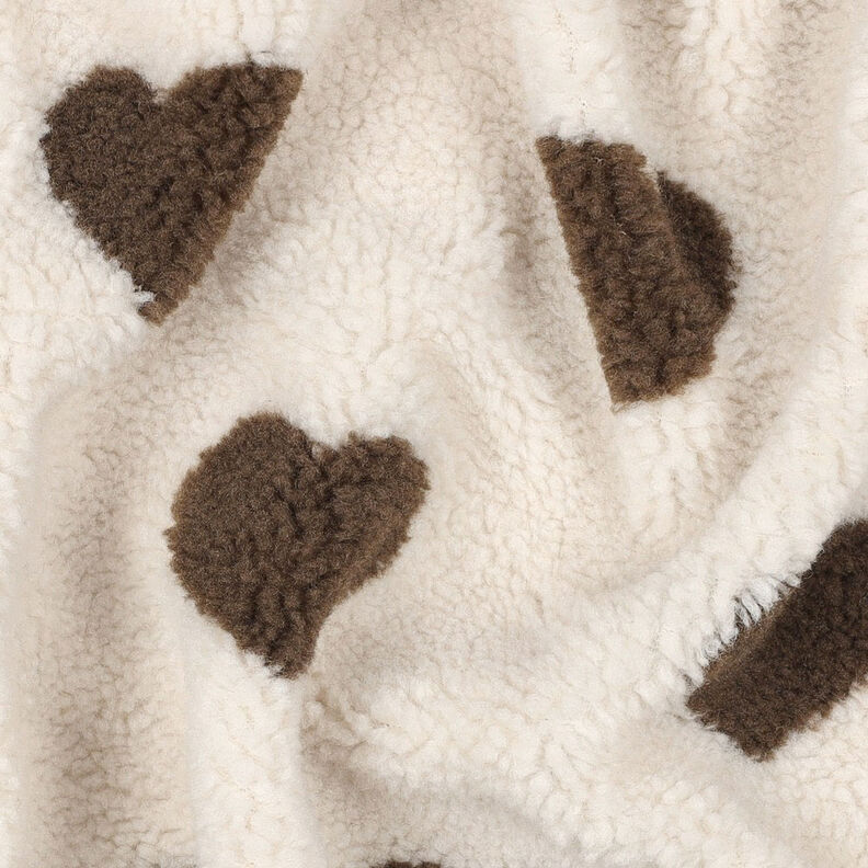 Teddy Fur Hearts | by Poppy – natural/dark brown, image number 2