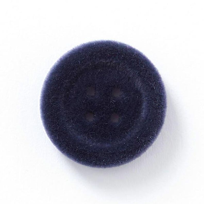 Velvet 4-Hole Button – navy blue,  image number 1