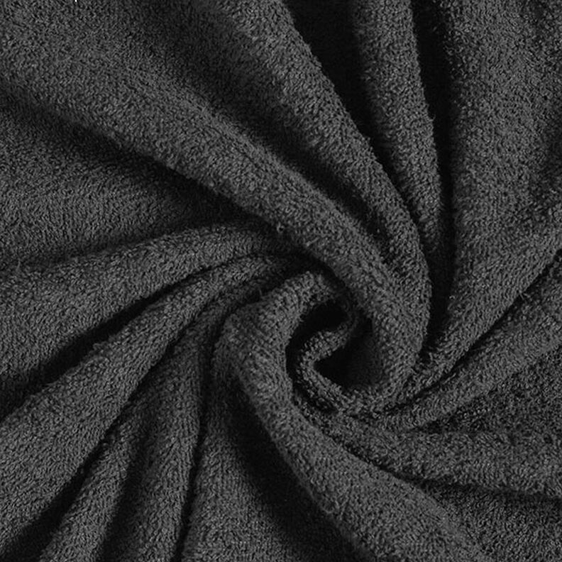 Towelling Fabric – black,  image number 1