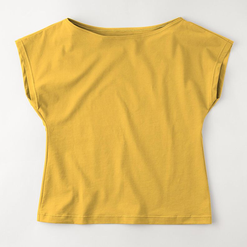 Medium summer jersey viscose – curry yellow,  image number 8