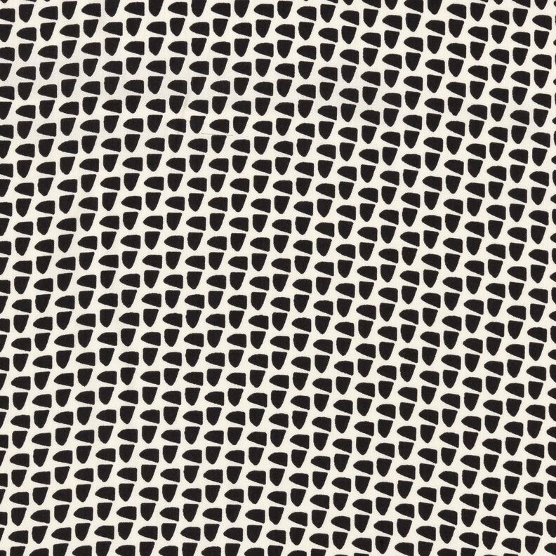 Blouse Fabric abstract graphic – cream/black,  image number 1