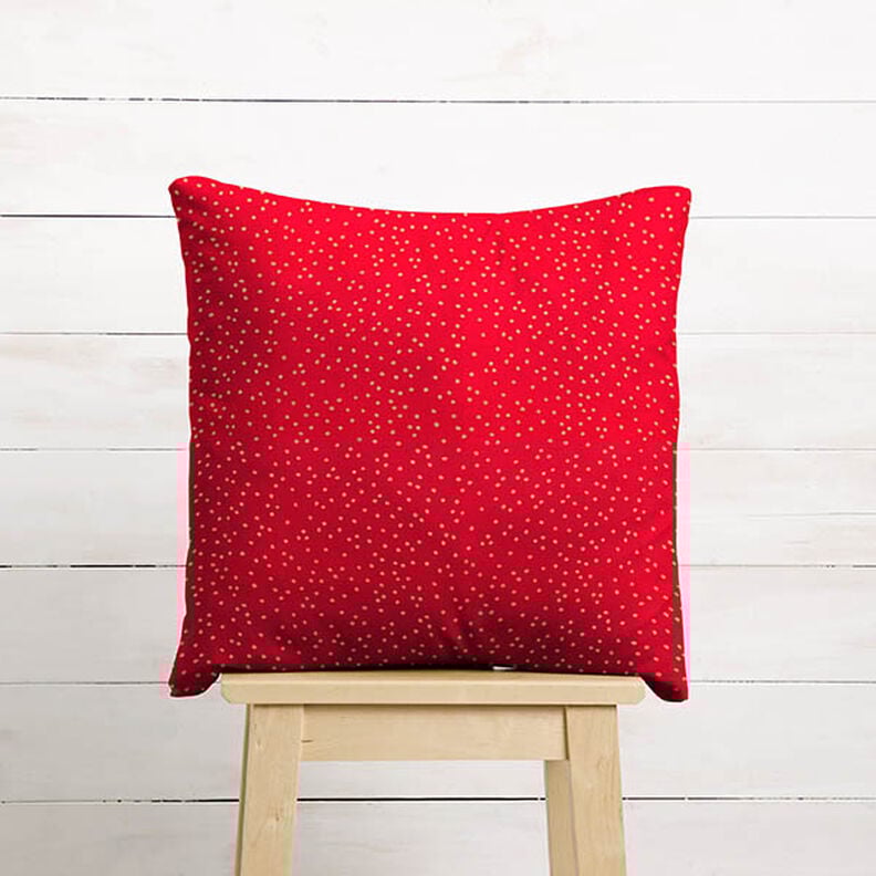 Cotton Poplin Fine Dots – red/gold,  image number 7