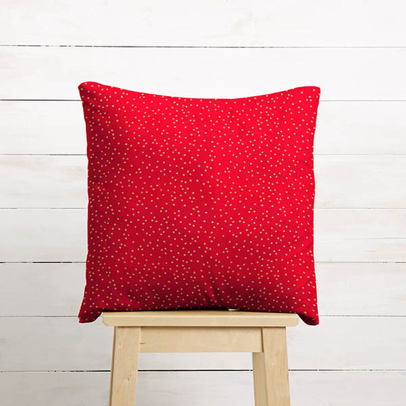 Cotton Poplin Fine Dots – red/gold, image number 7
