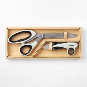 Set of tailor's scissors + thread snipper Titanium – grey, 