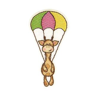 Giraffe appliqué [ 6,5 x 3,5 cm ] – brown/light brown, 
