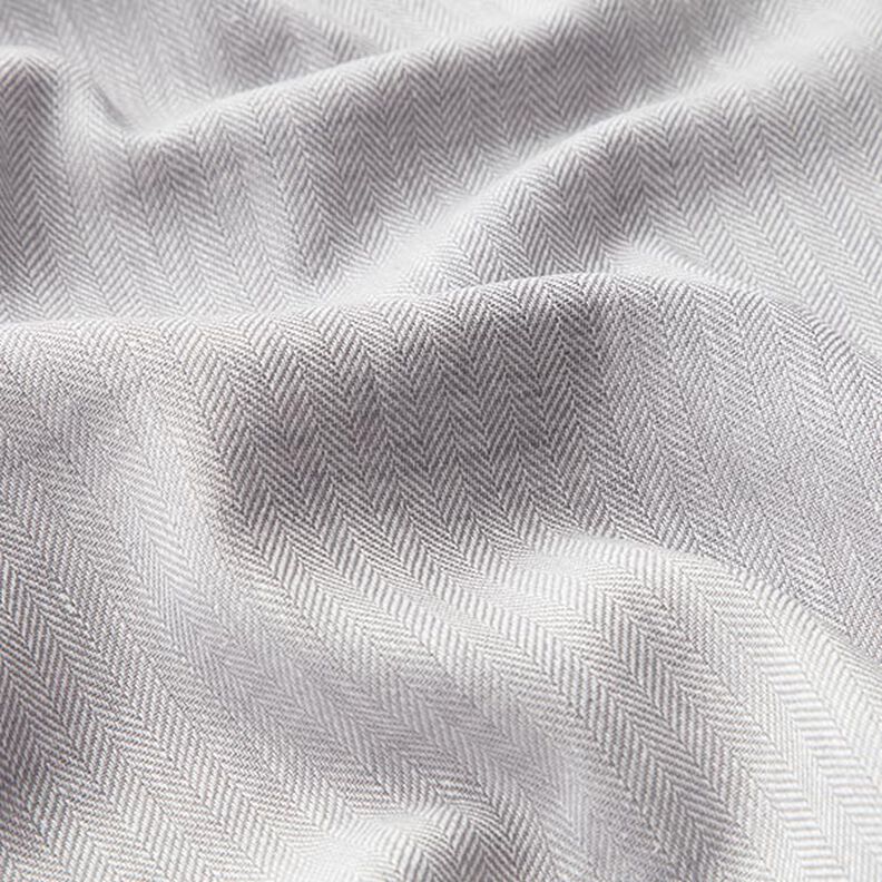 Herringbone Linen Cotton Blend – light grey,  image number 2