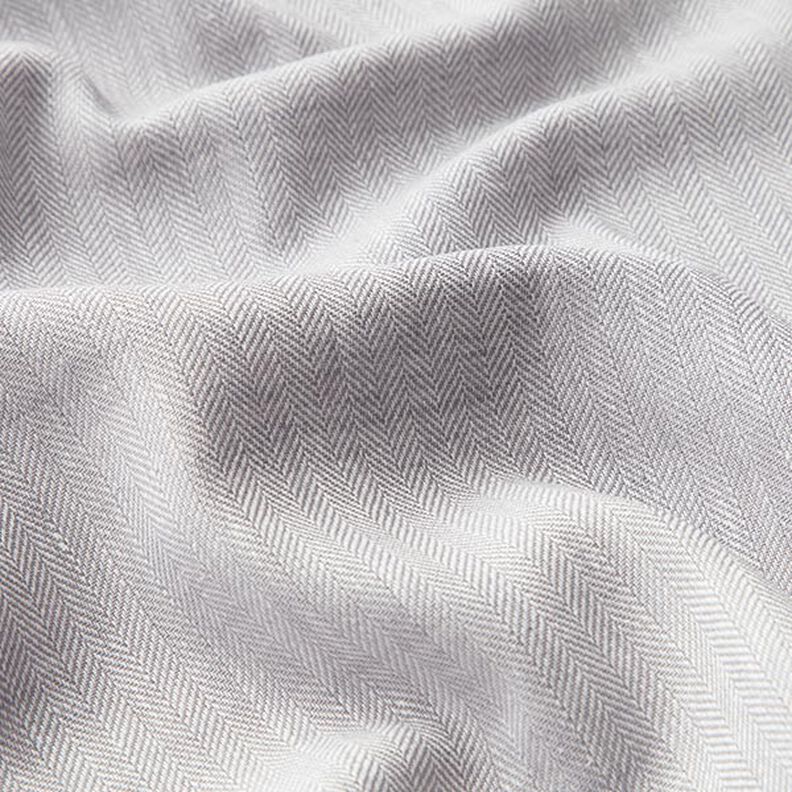 Herringbone Linen Cotton Blend – light grey,  image number 2