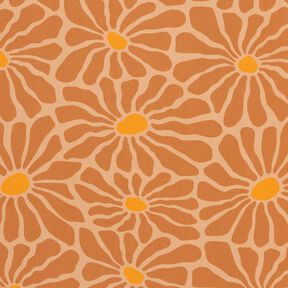 Viscose Poplin Flowers &ndash; cinnamon/caramel, 