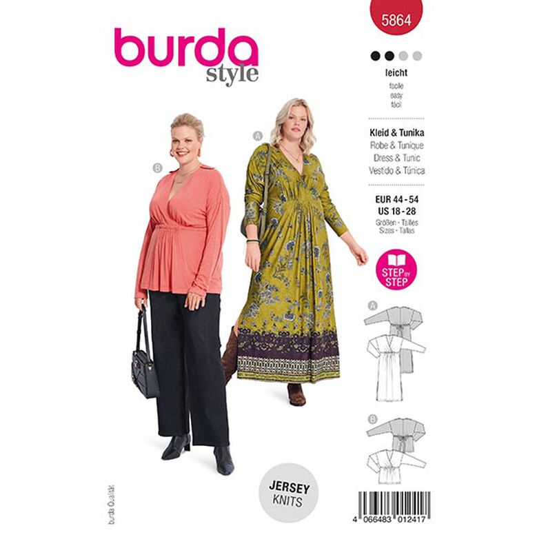 Plus-Size Dress / Tunika | Burda 5864 | 44-54,  image number 1