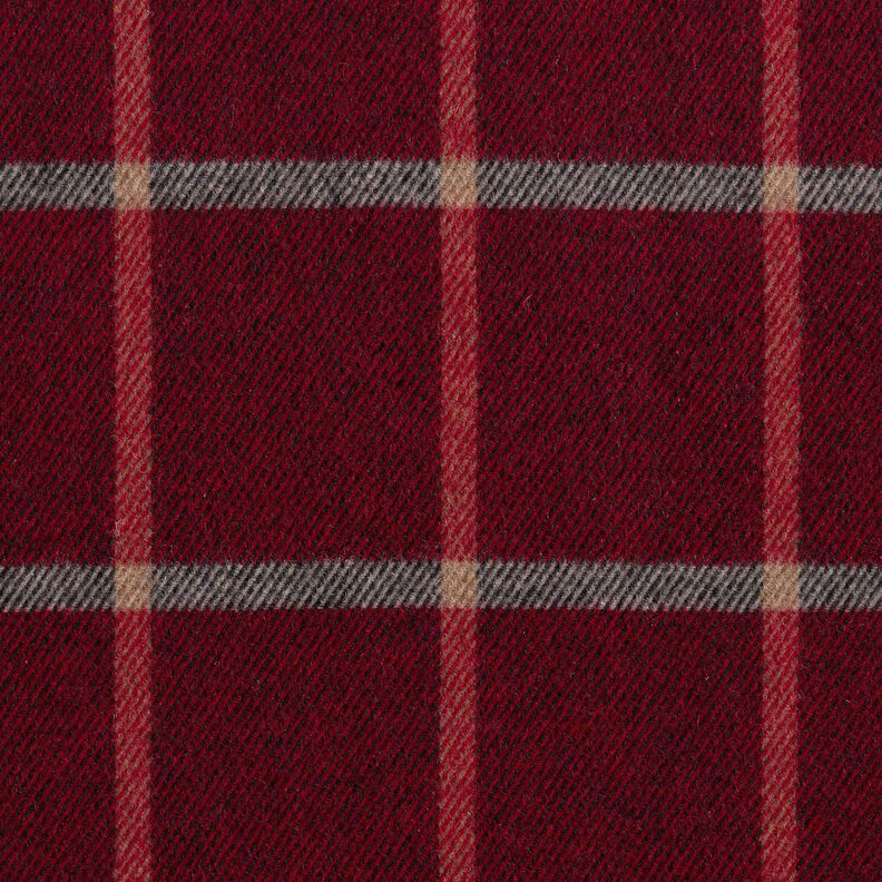 Coating Fabric Large Check – burgundy/black,  image number 1