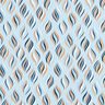 Cotton poplin fabric, Christmas decoration – light blue/antique gold,  thumbnail number 1